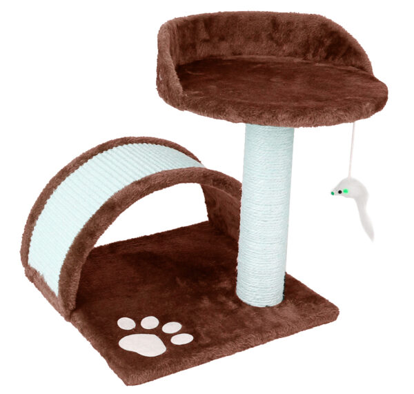 Rascador Patita de Felpa Café 37x27x37 cm