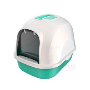 Baño Arenero Sanitario Celeste con Tapa 49x36x41 cm (74936)