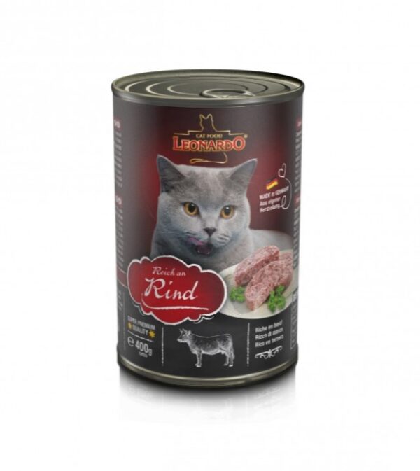 Lata Leonardo Gato Quality Selection Adulto Ternera 400GR