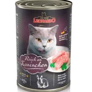 Lata Leonardo Gato Quality Selection Conejo 400GR