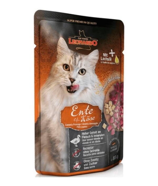 Sachet Leonardo Gato Pato y Queso 85 GR
