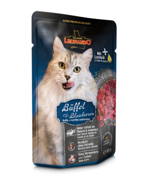 Sachet Leonardo Gato Búfalo Arándano 85 GR