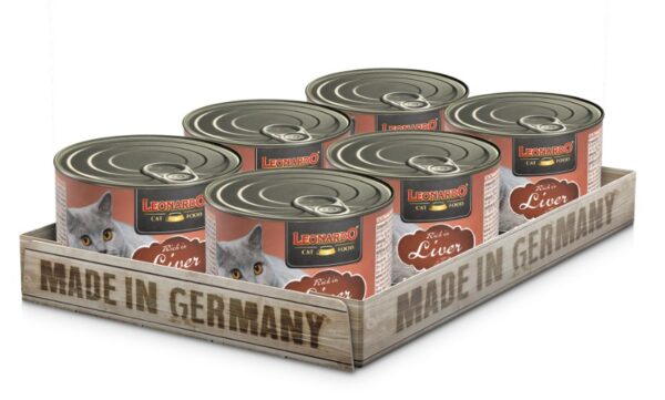 Lata Leonardo Gato Quality Selection Hígado 200GR x6 Unidades