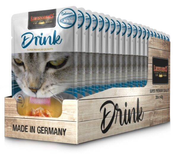 Sopa Leonardo Gato Drink 40GR Salmon x20 Unidades