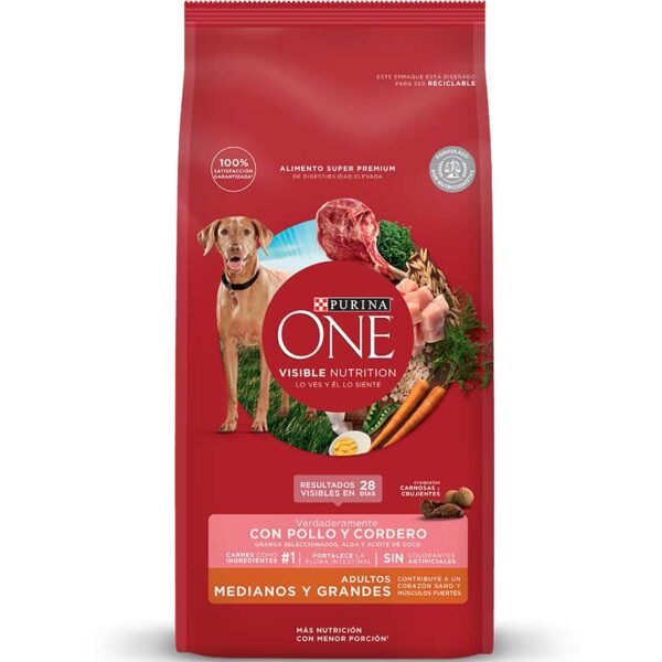 Purina One Adulto Razas Medianas y Grandes Pollo y Cordero 6KG