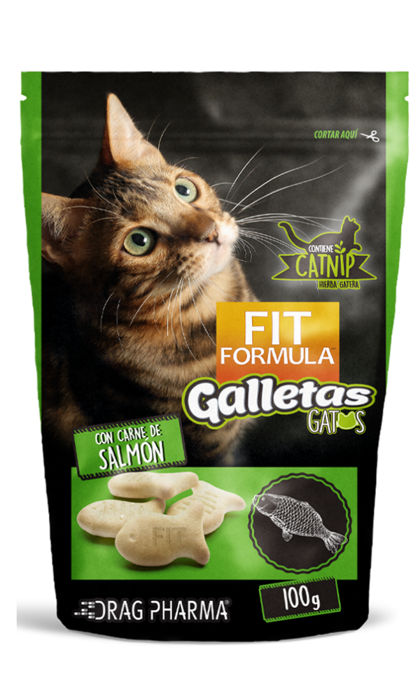Fit Fórmula Galletas Salmón con Catnip 100 GR