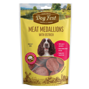 Snack Dog Fest Medallones de Avestruz 90 GR