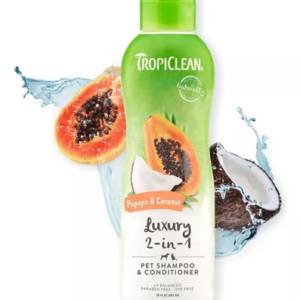 Shampoo y Acondicionador Tropiclean Papaya & Coconut 591 ml (TR-15)