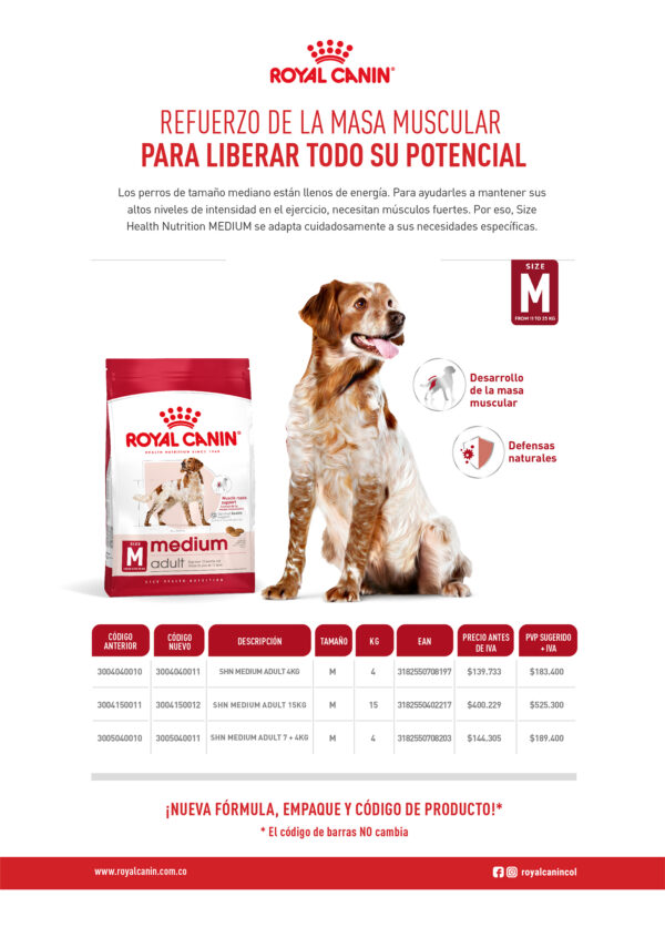 Royal Canin Medium Adulto 15 KG - Imagen 2