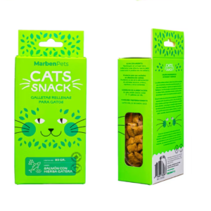 Cats Snack Galleta Rellena Salmón Catnip 80 GR (CK1003)