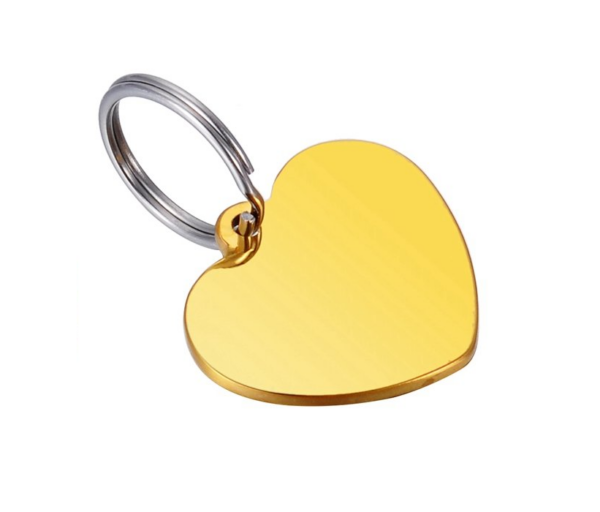 Plaquita / Placa Corazón Dorado Grande