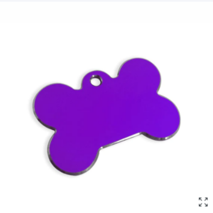 Plaquita / Placa Morada Pequeña Hueso