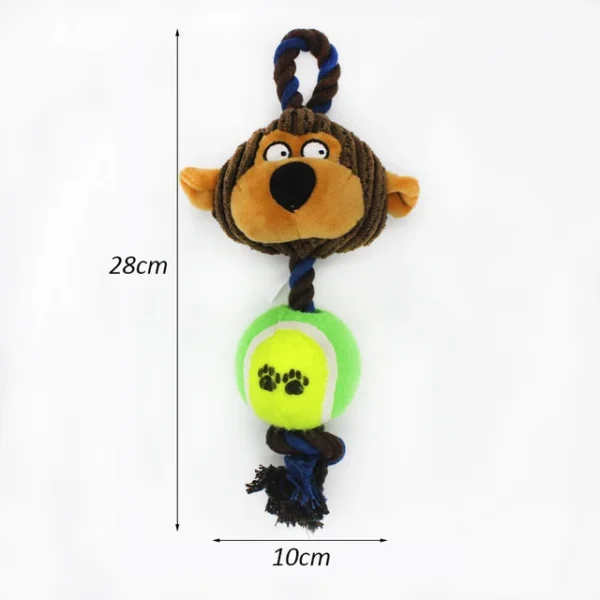 Juguete Perro Peluche Animales Pelota Tenis (PT310) - Imagen 3