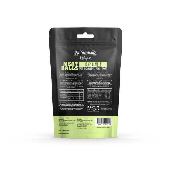 Naturalistic Snack Meat Balls Duck Apple 100GR - Imagen 2