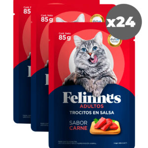 Sachet Felinnes Premium Sabor Carne 85 GR 24 Unidades