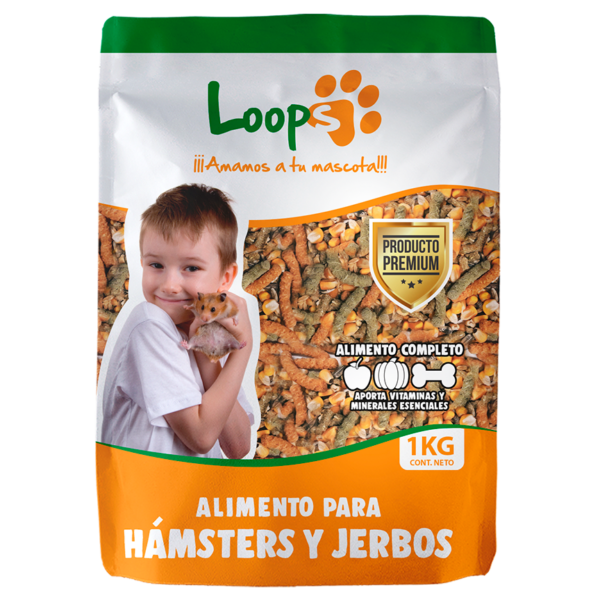 Alimento Hamster y Jerbos Loops 1kg