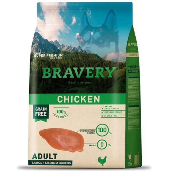 Bravery Chicken Adulto Large/Medium Breed 12 KG