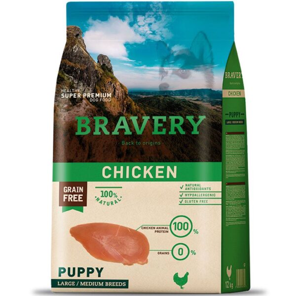 Bravery Chicken Puppy Large Medium Breed 4 KG