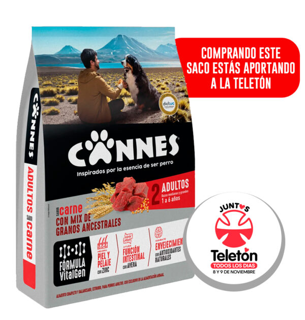 Alimento Perro Cannes Adulto Carne y Cereales 18 KG
