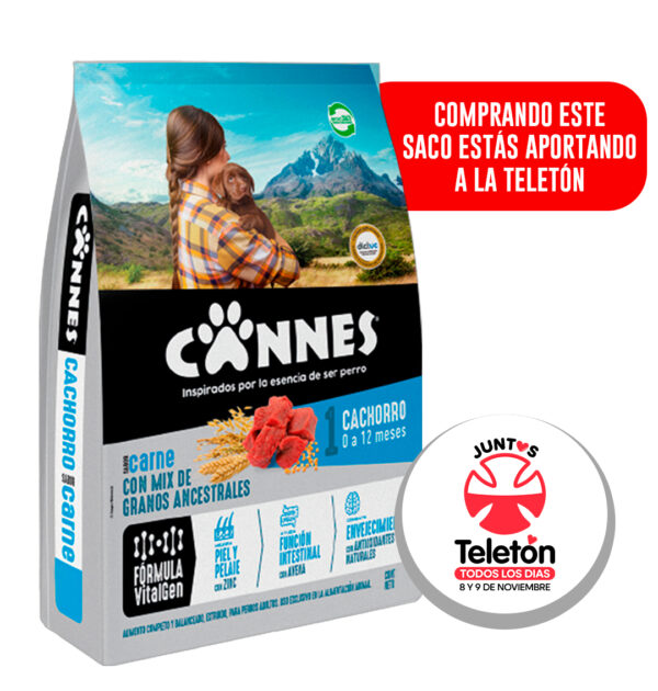 Alimento Perro Cannes Cachorro Carne 8 KG