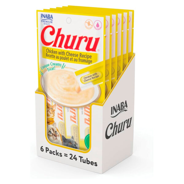 Caja Churu Cat Chicken Cheese Recipe 6 Sachets de 4 Tubos