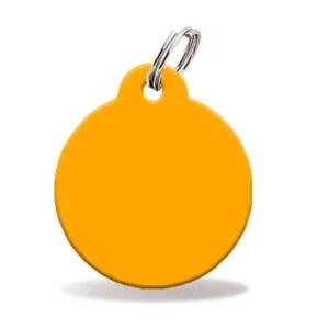 Plaquita / Placa Naranja Grande Circulo