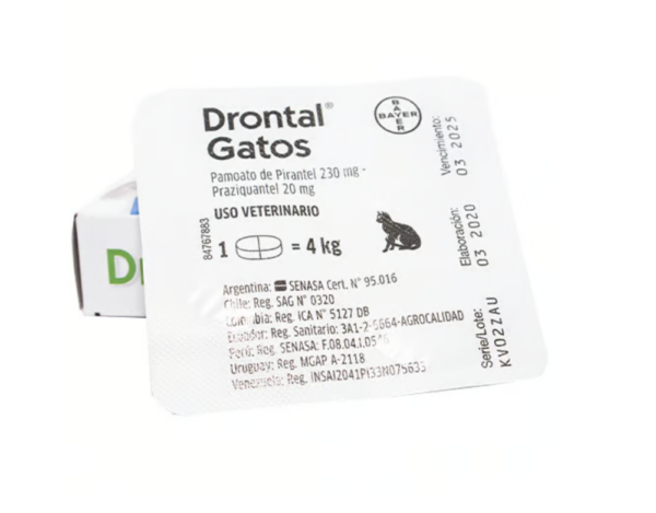 Antiparasitario Drontal Gato 4 KG 1 Comprimido