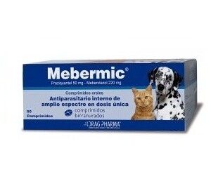 Caja Pastilla Mebermic Antiparasitaria de x50 Unidades
