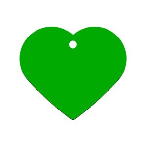 Plaquita / Placa Verde Grande Corazón
