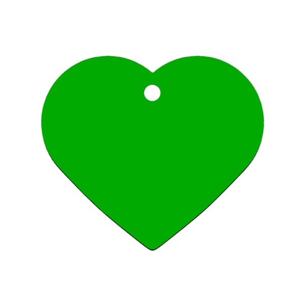 Plaquita / Placa Verde Grande Corazón