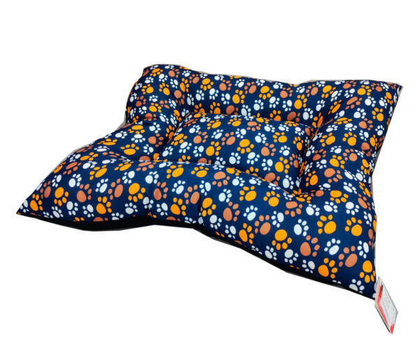 Cama Colchoneta Mascotas Azul Patita 70 cm