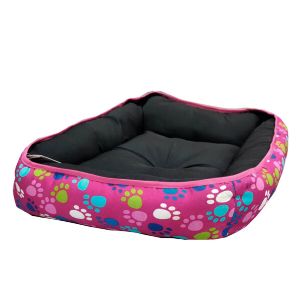 Cama Rectángular Azul Patitas 65 cm