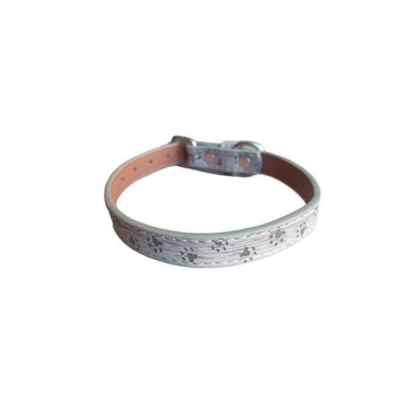 Collar Eco Cuero Patitas Colores 2 cm (KX4221) - Imagen 3