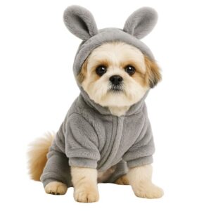 Ropa Mascotas Polar Conejo Gris Talla L