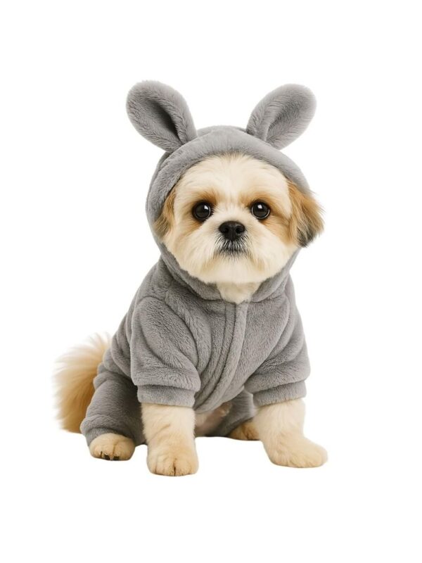 Ropa Mascotas Polar Conejo Gris Talla L