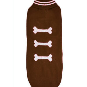 Chaleco Lana Huesitos Café Talla XXXL (79061)