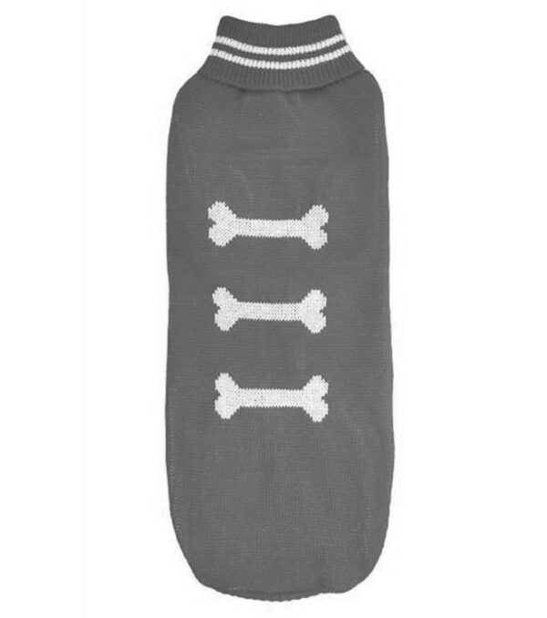 Chaleco Lana Huesito Gris Talla XXXL (74713)