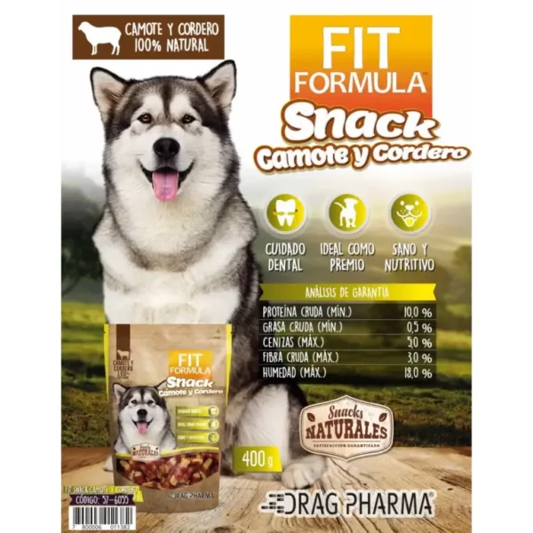 Snack Fit Formula Camote y Cordero 400 GR - Imagen 2