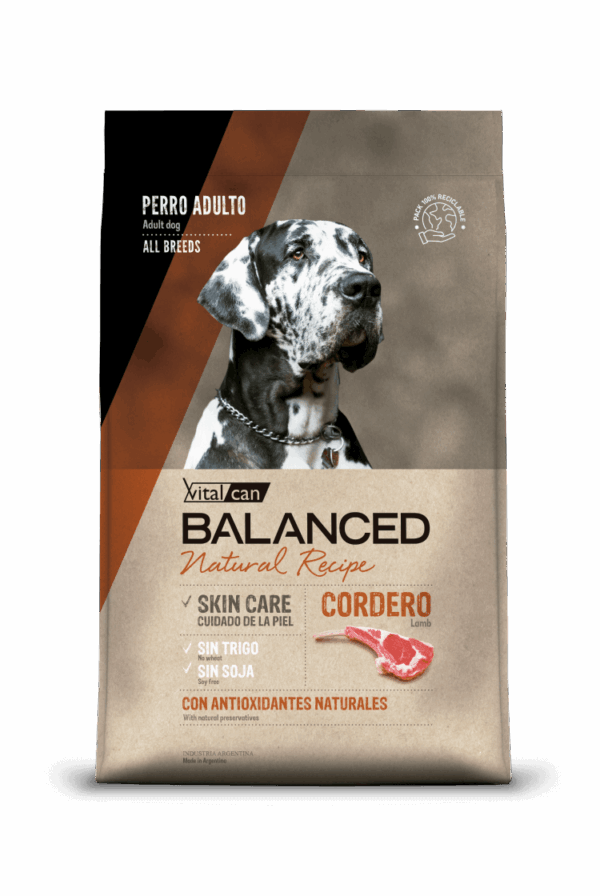 Vitalcan Balanced Natural Recipe Perro Cordero 15 KG