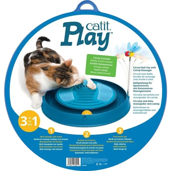 Juguete Gato Catit Play Circuito 3 en 1 con Masajeador (43001) - Imagen 2