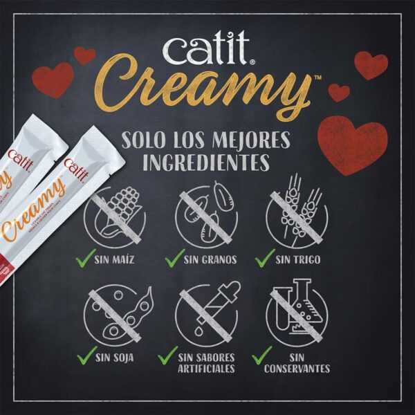 Snack Gato Catit Creamy Cremoso Salmón Camarón 40 GR Unidad (44453 - Imagen 3