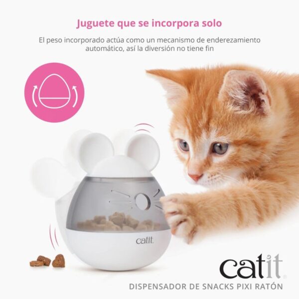 Juguete Gato Catit Pixi Dispensador Golosinas Ratón (43031) - Imagen 2