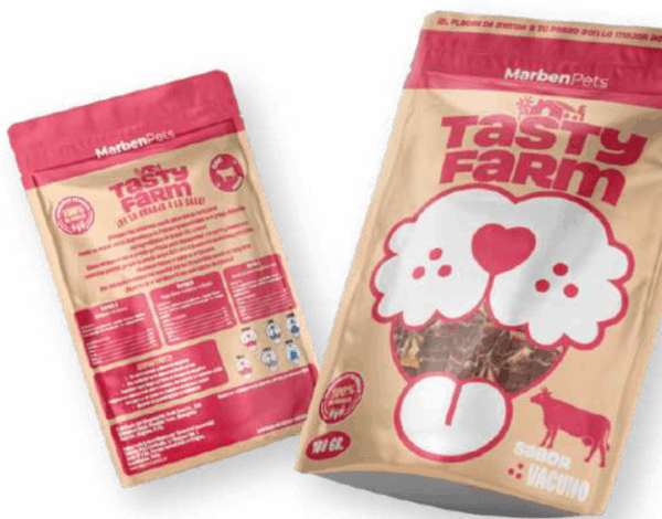 Snack Perro Tasty Farm Hueso de Calcio envuelto en Vacuno 100 GR (TF103)