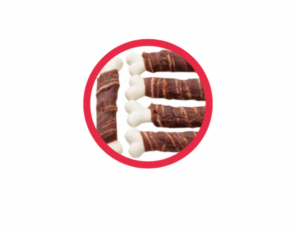 Snack Perro Tasty Farm Hueso de Calcio envuelto en Vacuno 100 GR (TF103) - Imagen 2