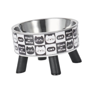 Plato plástico con patitas Black & White 110 ml (CW368)