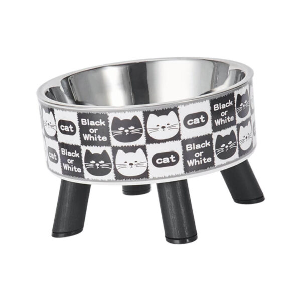Plato plástico con patitas Black & White 110 ml (CW368)
