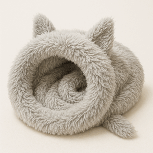 Cama Casa Peluda Diseño Gatito Ploma 70x40 cm (77178)
