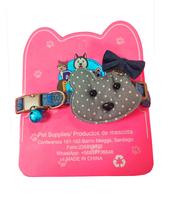 Collar Peluche Osito Gris (7064)
