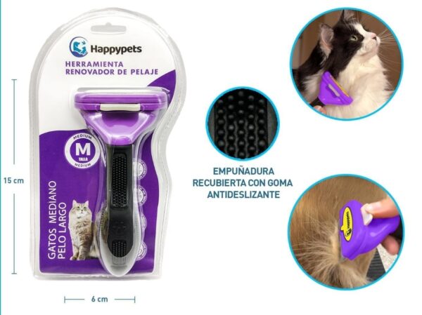 Cepillo Renovador de Pelaje Gato M (71089) - Imagen 2