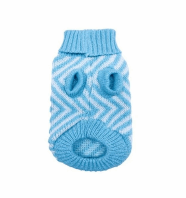Chaleco Lana Lineas Celeste Talla XXL (74701)